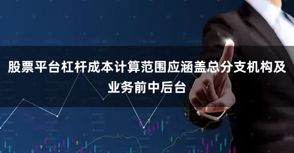 股票平台杠杆成本计算范围应涵盖总分支机构及业务前中后台